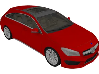 Mercedes-Benz CLA-Class Shooting Brake (2017) 3D Model preview