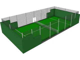 Paddle Court 3D Model preview