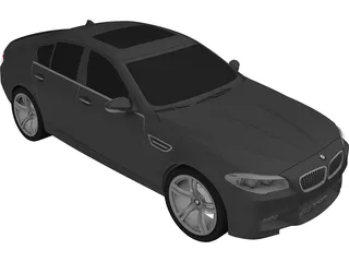 BMW M5 F10 3D Model preview