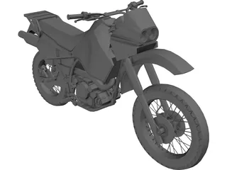 Kawasaki KLR650 3D Model preview