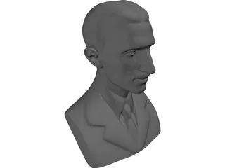 Nikola Tesla Bust 3D Model preview