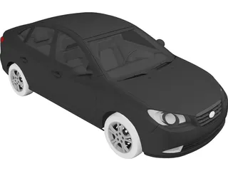Hyundai Accent (2011) 3D Model preview