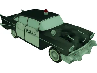 Chevrolet Bel Air Police (1952) 3D Model preview