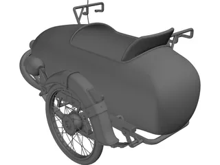 Moped Sidecar 3D Model preview