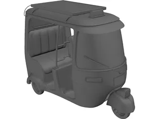 Tuk-Tuk Auto Rickshaw 3D Model preview