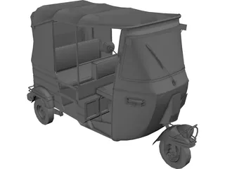 Open Auto Rickshaw 3D Model preview