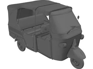 Piaggio Ape Calessino 3D Model preview