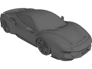 Ferrari 488 Pista (2019) 3D Model preview