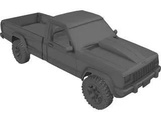 Jeep Comanche (1988) 3D Model preview