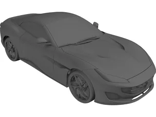 Ferrari Portofino (2018) 3D Model preview