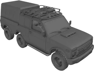 Lada Niva Urban 6x6 3D Model preview