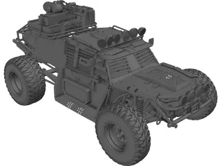 Military Armored Buggy 3D Model preview