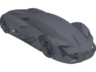 Lamborghini Terzo Millennio Concept 3D Model preview