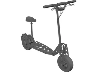 Go-Ped Motorized Scooter 3D Model preview