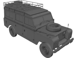 Land Rover Series IIa Station Wagon (1967) 3D Model preview