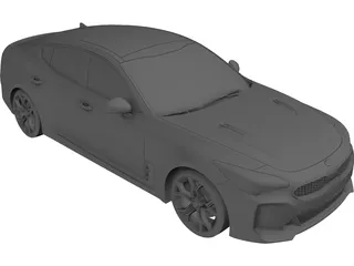 Kia Stinger GT (2018) 3D Model preview