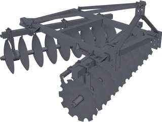 Disc Harrow 3D Model preview
