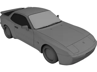 Porsche 944 Turbo (1985) 3D Model preview