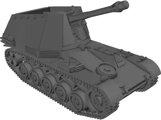 SdKfz 184 Wespe SPG 3D Model preview