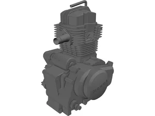 Honda 150 Engine 3D Model preview