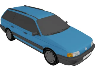 Volkswagen Passat B3 Variant (1988) 3D Model preview