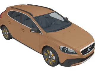 Volvo V40 Cross Country (2013) 3D Model preview