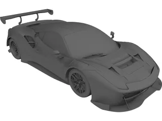 Ferrari 488 GT3 3D Model preview