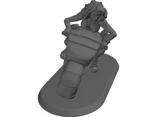 Rider Warrior 3D Model preview