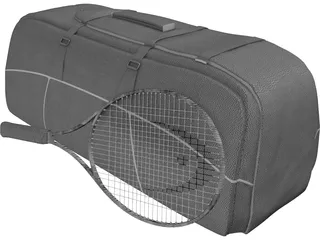 Tennis Bag 3D Model preview