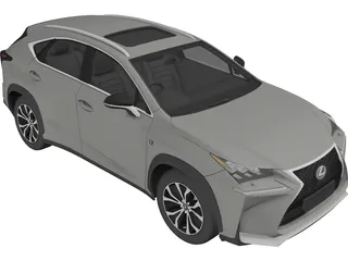 Lexus NX200t (2015) 3D Model preview