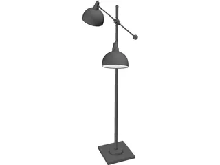 Lite Source Lamp 3D Model preview