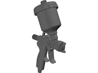 HVLP Spray Gun Top Feed 3D Model preview