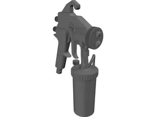 HVLP Spray Gun Bottom Feed 3D Model preview
