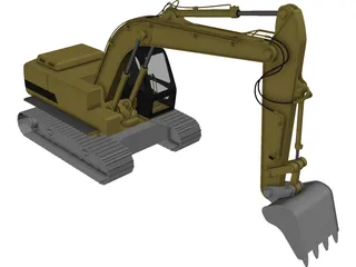 Excavator 3D Model preview
