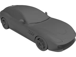 Ferrari GTC4 Lusso (2017) 3D Model preview