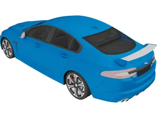 Jaguar XFR S (2014) 3D Model preview