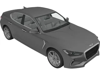 Genesis G70 (2018) 3D Model preview