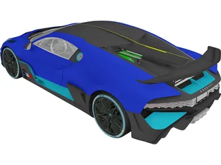 Bugatti Divo (2019) 3D Model preview