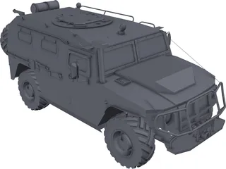 Gaz 2975 Tigr 3D Model preview