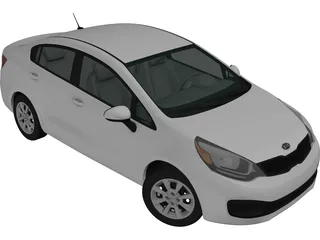 Kia Rio (US) Sedan (2012) 3D Model preview