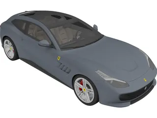 Ferrari GTC4 Lusso (2017) 3D Model preview