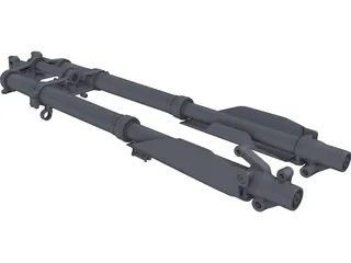 Honda CR85 Motorcycle Fork (2003) 3D Model preview
