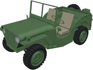 Jeep Willys 3D Model preview