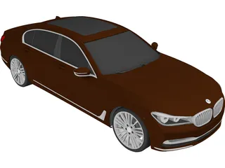 BMW 750Li (2016) 3D Model preview