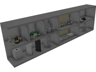 Bathroom Cabinet 3D Model preview