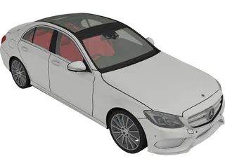 Mercedes-Benz C350 AMG (2017) 3D Model preview