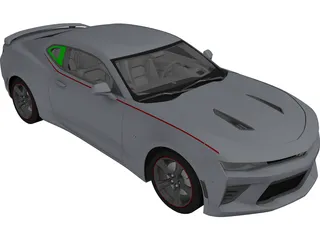 Chevrolet Camaro SS (2016) 3D Model preview