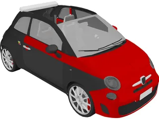 Fiat 500C Abarth (2014) 3D Model preview