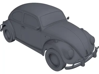 Volkswagen Beetle (1963) 3D Model preview