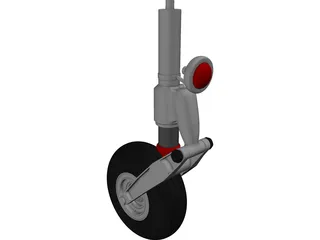 IAR 99 Front Landing Gear 3D Model preview